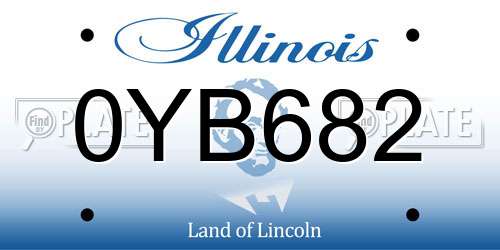 0YB682 Illinois License Plate