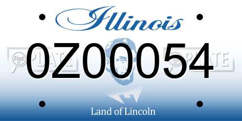 0Z00054 Illinois License Plate