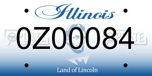 0Z00084 Illinois License Plate