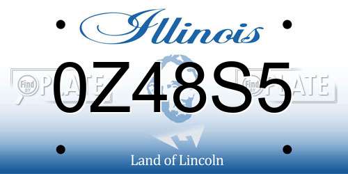 0Z48S5 Illinois License Plate