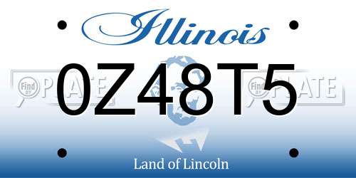 0Z48T5 Illinois License Plate