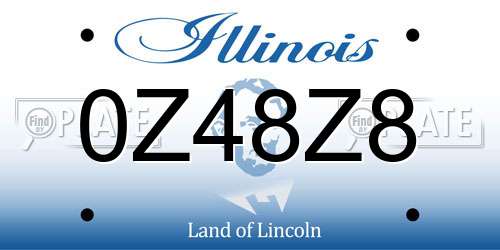 0Z48Z8 Illinois License Plate