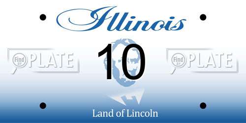 10 Illinois License Plate