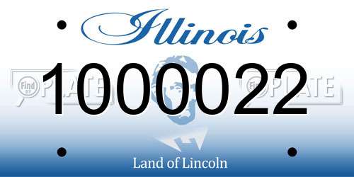 1000022 Illinois License Plate