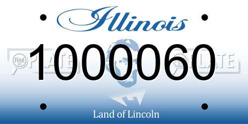 1000060 Illinois License Plate