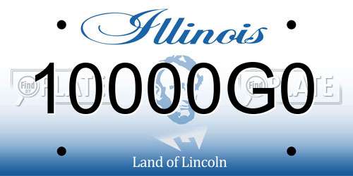 10000G0 Illinois License Plate