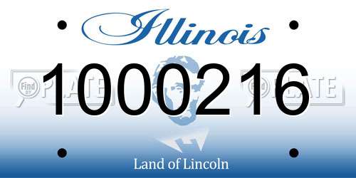 1000216 Illinois License Plate