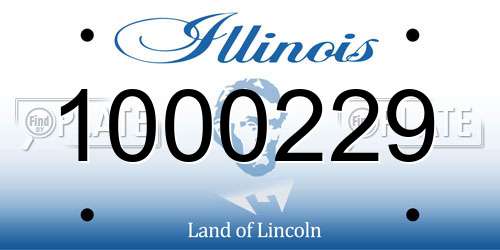 1000229 Illinois License Plate