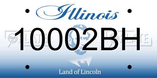 10002BH Illinois License Plate