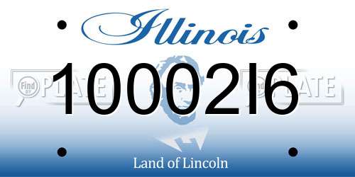 10002I6 Illinois License Plate