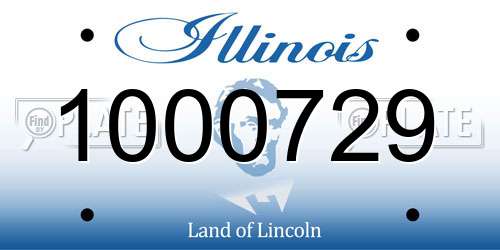 1000729 Illinois License Plate