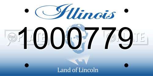 1000779 Illinois License Plate