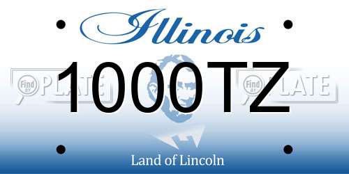 1000TZ Illinois License Plate
