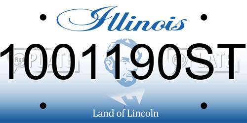 1001190ST Illinois License Plate