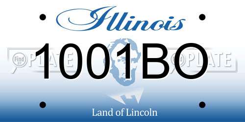 1001BO Illinois License Plate
