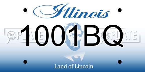 1001BQ Illinois License Plate