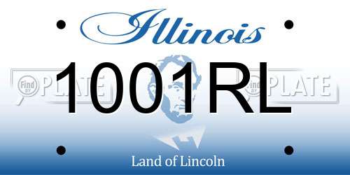 1001RL Illinois License Plate