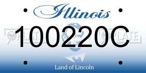 100220C Illinois License Plate