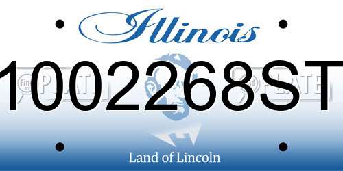 1002268ST Illinois License Plate