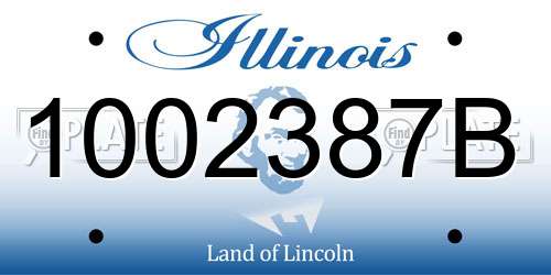 1002387B Illinois License Plate