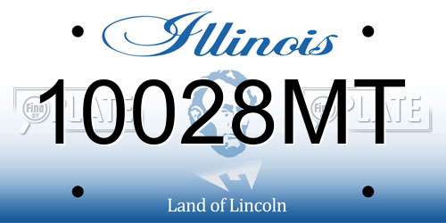 10028MT Illinois License Plate