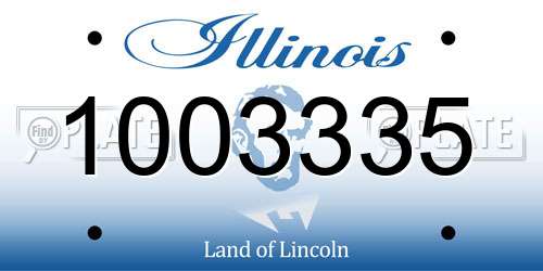 1003335 Illinois License Plate