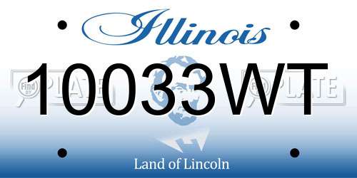 10033WT Illinois License Plate