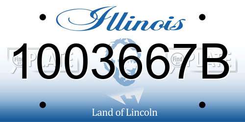 1003667B Illinois License Plate