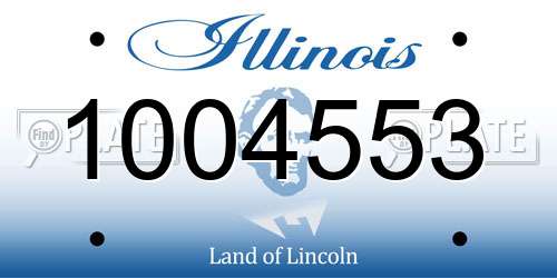 1004553 Illinois License Plate