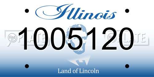 1005120 Illinois License Plate