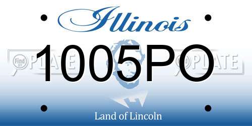 1005PO Illinois License Plate