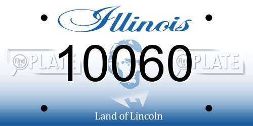 10060 Illinois License Plate