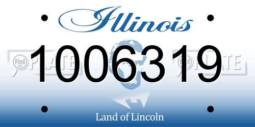 1006319 Illinois License Plate