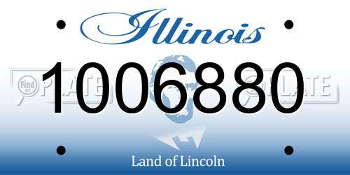 1006880 Illinois License Plate