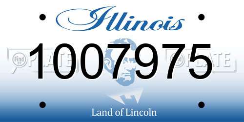 1007975 Illinois License Plate