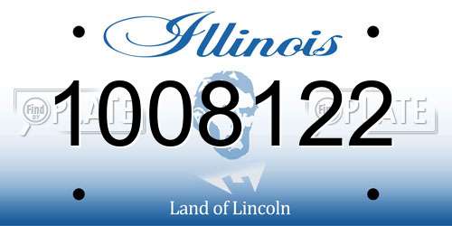 1008122 Illinois License Plate