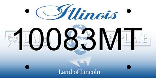 10083MT Illinois License Plate