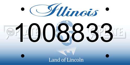 1008833 Illinois License Plate