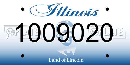 1009020 Illinois License Plate