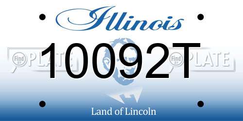 10092T Illinois License Plate