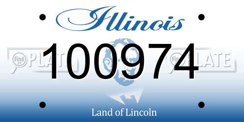 100974 Illinois License Plate