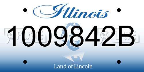 1009842B Illinois License Plate