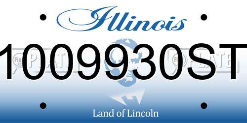1009930ST Illinois License Plate