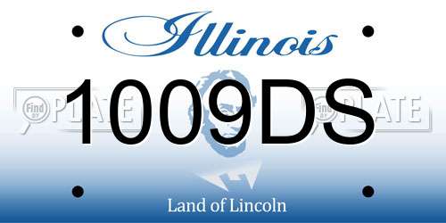 1009DS Illinois License Plate