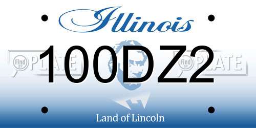 100DZ2 Illinois License Plate
