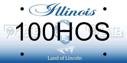 100HOS Illinois License Plate