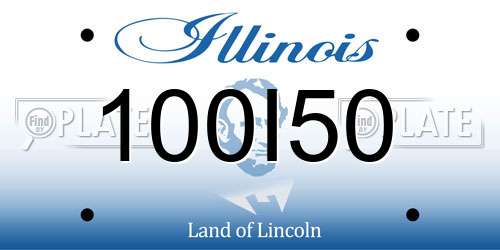 100I50 Illinois License Plate