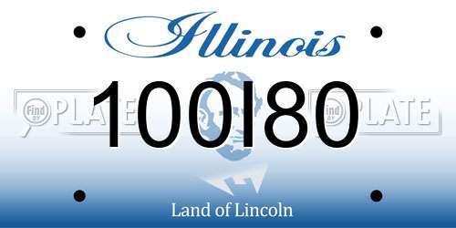 100I80 Illinois License Plate
