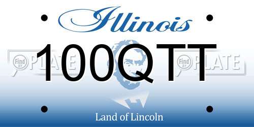 100QTT Illinois License Plate