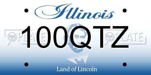 100QTZ Illinois License Plate